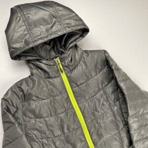 Slalom Hooded Puffer Jacket Women’s S Full Zip Gray Insulated Outdoors